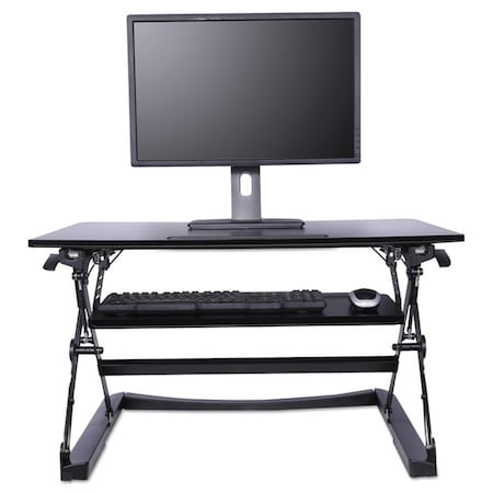 ALE Sit-Stand Lifting Workstation Desk, Black - Medium